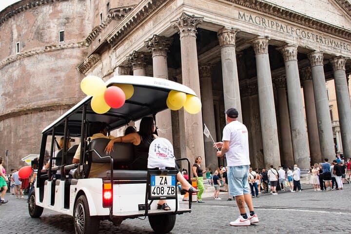 Rome by Night: Private Evening Golf Cart Tour with Aperitivo