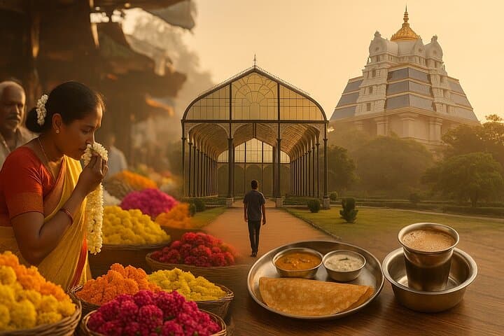 Bangalore Morning Soul: Flower Market, Lalbagh Garden, ISKCON & MTR Breakfast photo 2