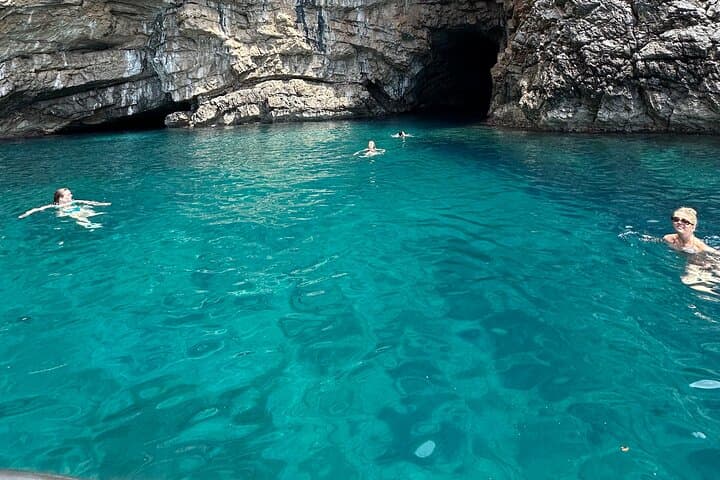 Kotor Blue Cave Private Boat Tour: Our Lady of the Rocks, Submarine Tunnels & Mamula