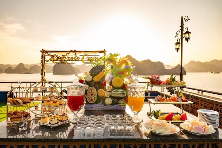 5-Star Ambrose Halong Bay Cruise: Sung Sot, Titov & Sunset Party photo 2
