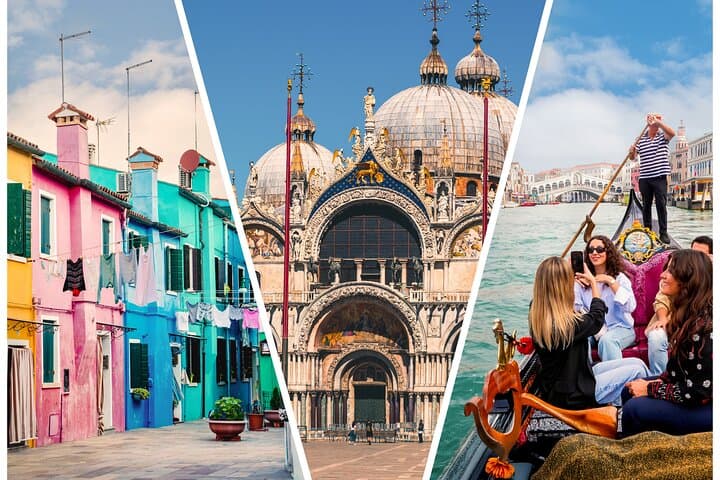 Venice in a Day: St. Mark's, Doge's Palace, Murano and Burano with Gondola Ride
