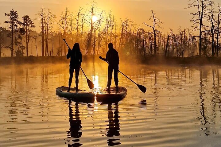 Riga Sunrise Paddleboard Tour to Cenas Tirelis Bog Lake