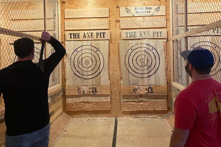 Aim High in Portland: Axe Throwing and Two-Brewery Van Tour in Old Port photo 5