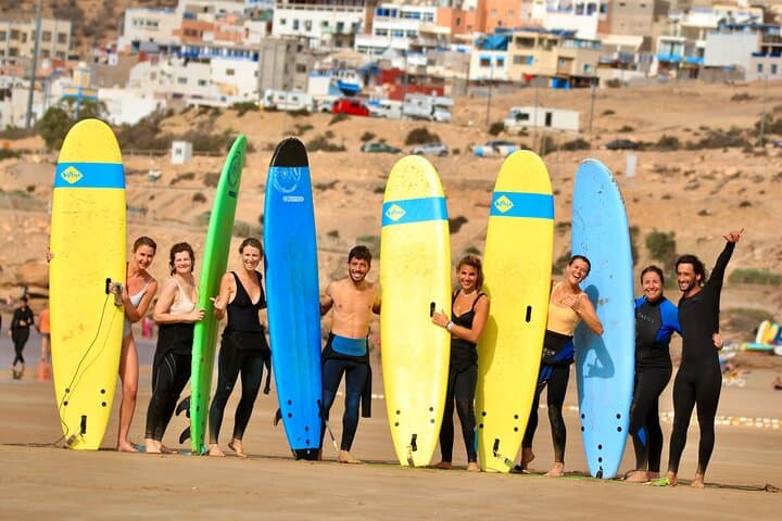 All-Inclusive Surf Day in Taghazout — Guided Lessons & Coastal Lineups