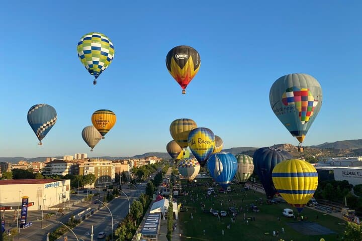 Fly Over Igualada: European Balloon Festival Hot Air Flights from Barcelona
