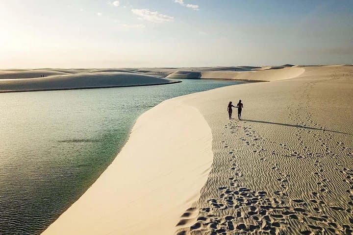 Sunset at Lagoa Bonita — Lençóis Maranhenses Dune and Lagoon Tour