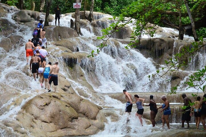 Dunns River Falls and Zipline Adventure from Ocho Rios: Climbs, Ziplines & Guided Tour