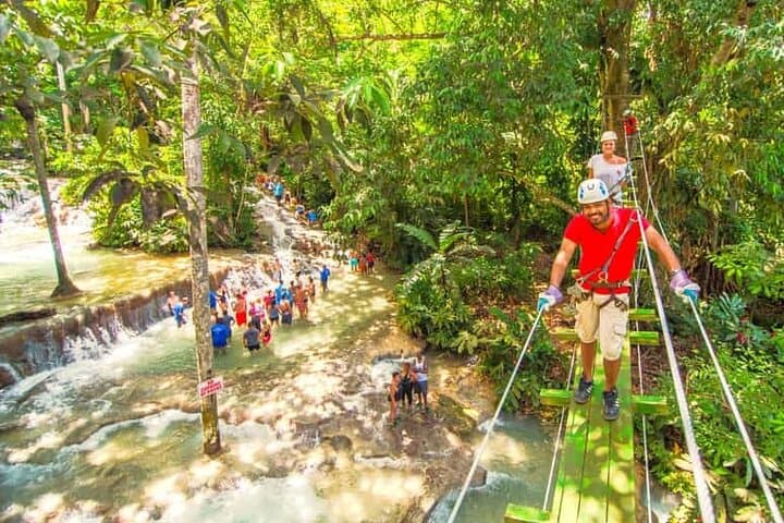 Dunns River Falls and Zipline Adventure from Ocho Rios: Climbs, Ziplines & Guided Tour photo 2