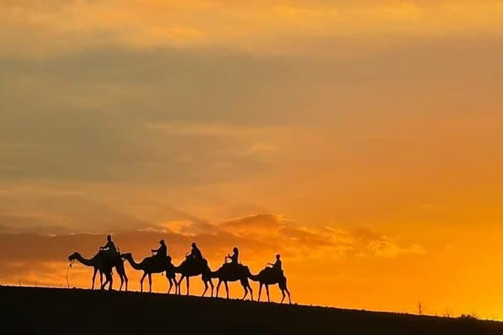 Agafay Desert Camel Ride, Sunset Dinner & Fire Show Near Marrakech
