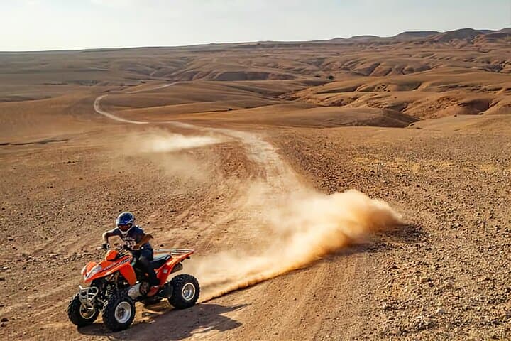Agafay Desert Quad Bike Adventure with Camel Ride, Sunset Dinner & Fire Show from Marrakech photo 3