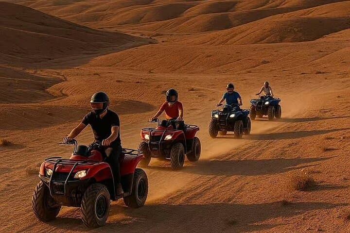 Agafay Desert Quad Bike Adventure with Camel Ride, Sunset Dinner & Fire Show from Marrakech photo 4