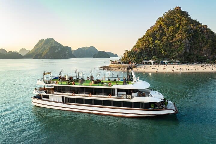 Luxury Ambrose Cruise Halong Bay — Buffet Lunch, Kayaking & Sunset Party