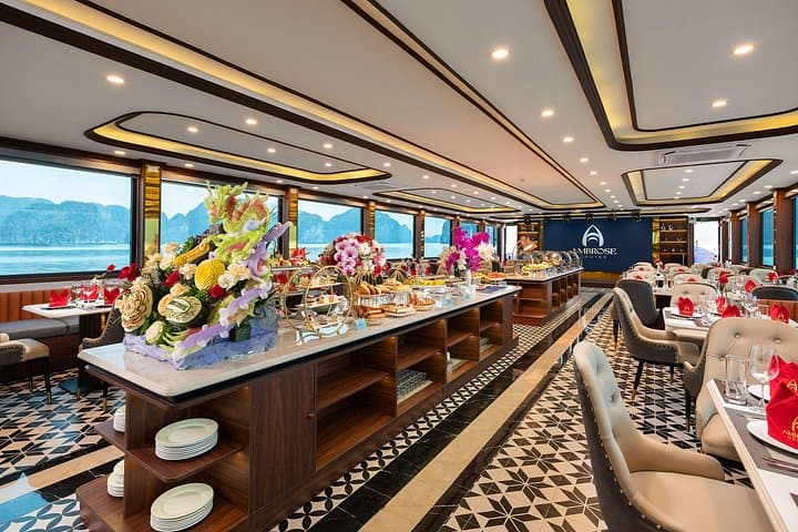 Luxury Ambrose Cruise Halong Bay — Buffet Lunch, Kayaking & Sunset Party photo 4