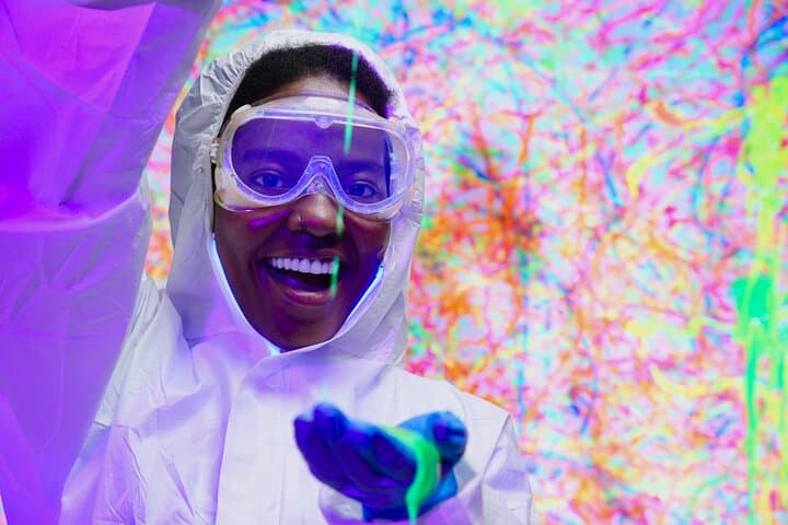 Glow-in-the-Dark Splatter Paint: Baltimore Blacklight Art Experience photo 5