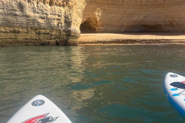 SUP Benagil Caves from Carvalho Beach — Paddle into Algarve Sea Caverns