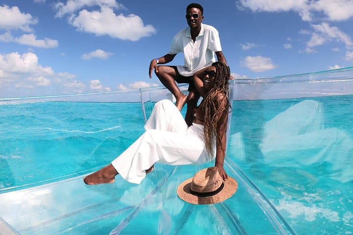 Clear-Boat Tour in Cancun: Glass-Bottom Cruise to El Blanquizal and Reef photo 2