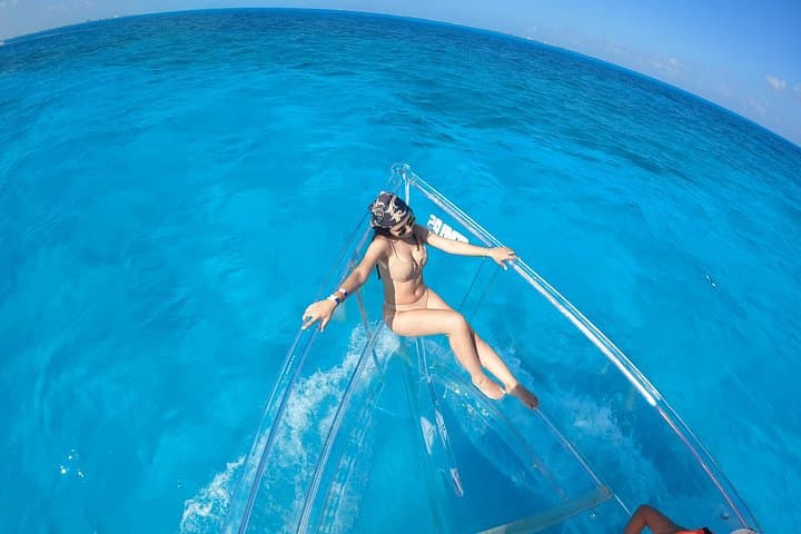 Clear-Boat Tour in Cancun: Glass-Bottom Cruise to El Blanquizal and Reef photo 4