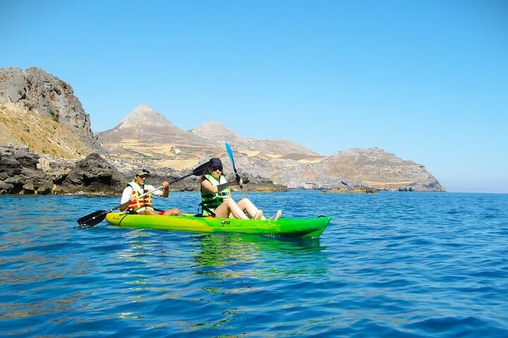 Sea Kayak and Snorkel Exploration of Damnoni Bay, Crete