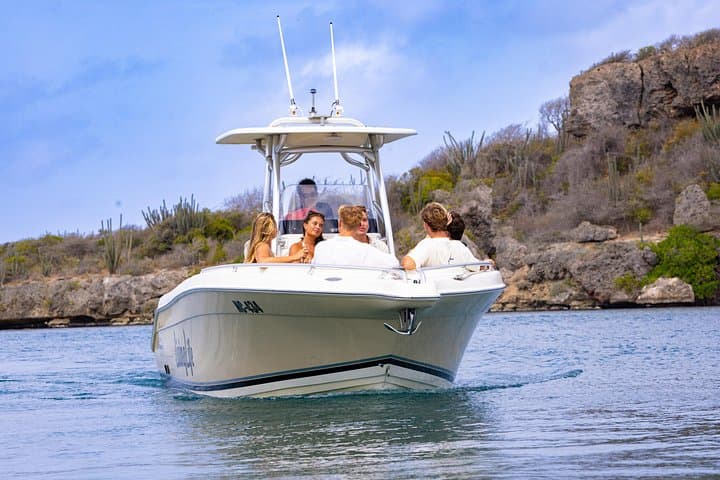 Private Luxury 28ft Boat Trip Along Curaçao's East Coast — Spanish Waters & Snorkeling photo 1