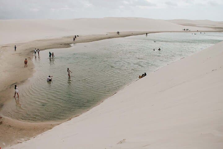 Sunset at Lagoa Bonita: Lençóis Maranhenses Dune & Lagoon Tour photo 2