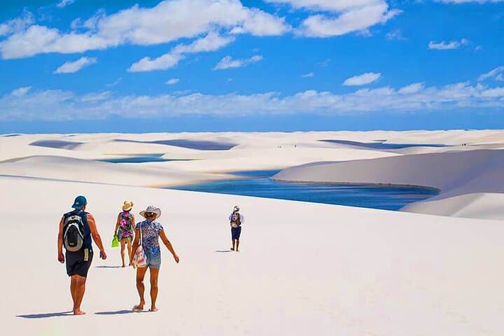 Sunset at Lagoa Bonita: Lençóis Maranhenses Dune & Lagoon Tour