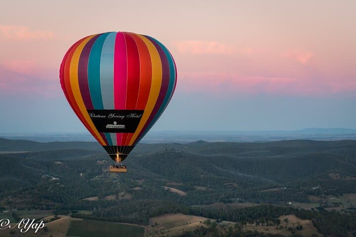 Sunrise Hot-Air Balloon Over Yarra Valley Vineyards and Mountain Views photo 3