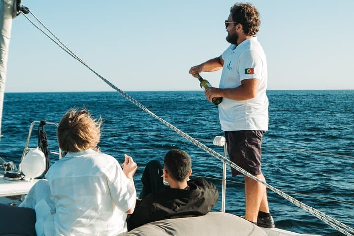 Sunset Romantic Private Yacht Cruise in Cascais with Sparkling Wine