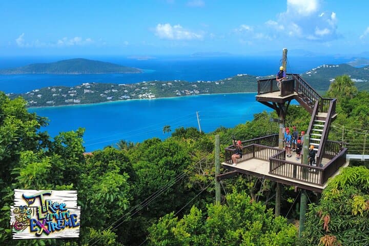 Tree Limin' Extreme Zipline: Zip Over St. Thomas with Views of Magens Bay and the BVI