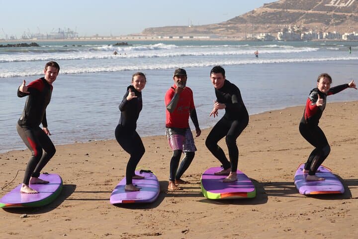 Agadir 2-Hour Surf Lesson — Beginner-Friendly Waves on the Atlantic Coast