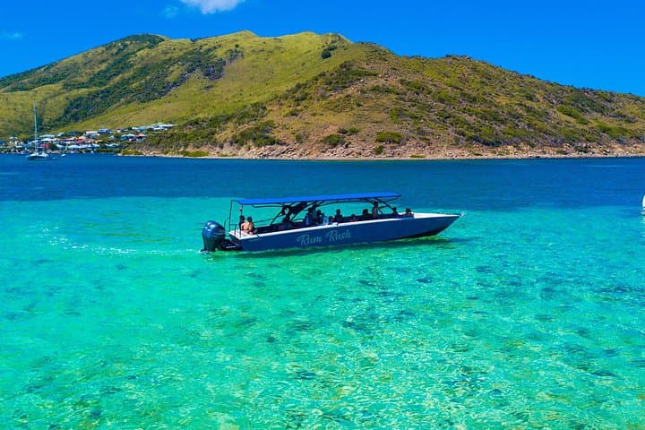St. Maarten Powerboat Tour: Snorkel Tintamarre, Swim with Turtles & Beach BBQ photo 1