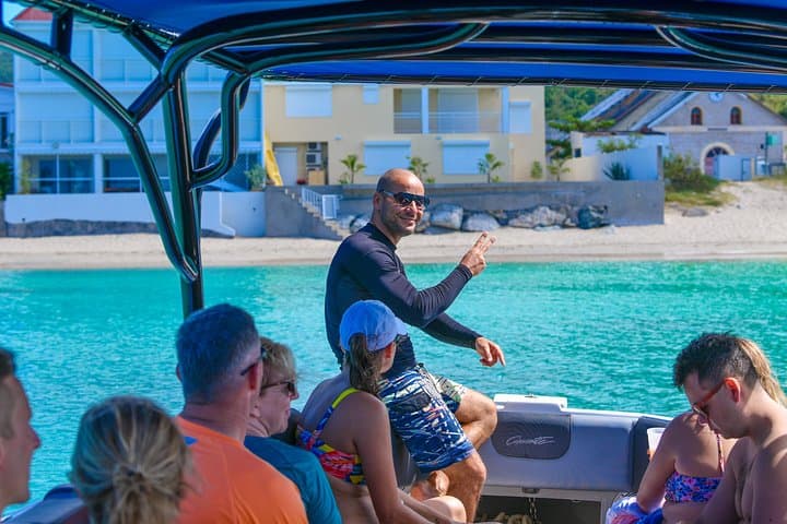 St. Maarten Powerboat Tour: Snorkel Tintamarre, Swim with Turtles & Beach BBQ photo 3
