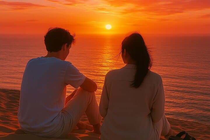 Sunset on Timlalin Dunes: Camel Rides & Sandboarding from Agadir