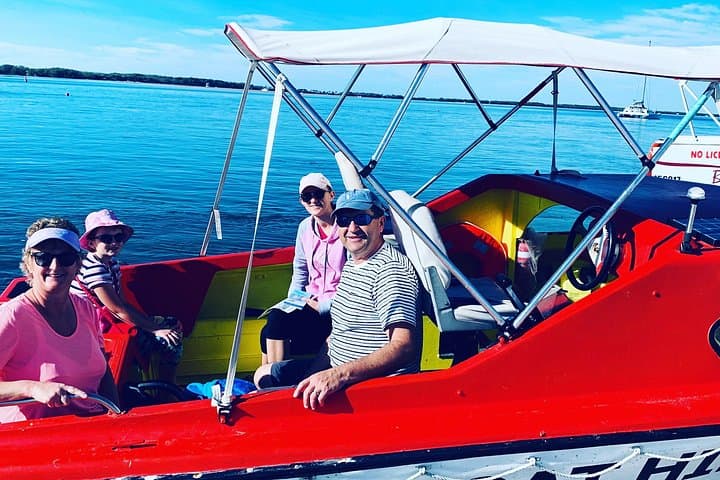 Self-Drive Half-Cabin Boat on Pumicestone Passage: 2-Hour Family Rental (No Licence)