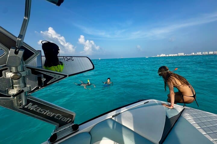 Cancún Luxury Sunset Lagoon Cruise with Wine & Beer on MasterCraft photo 6