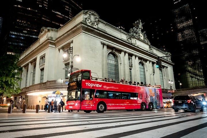 Skyline Night Bus: Open-Top NYC Night Tour with Multi-Language Audio