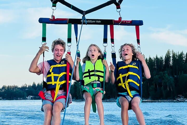 Parasailing Over Flathead Lake: 500-Foot Flights & Wild Horse Island Views