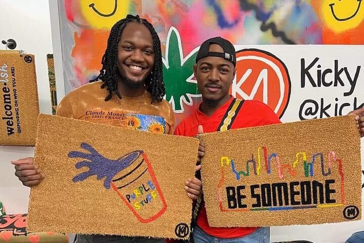 Doormat Paint Party Houston: Private Group DIY Workshop photo 4