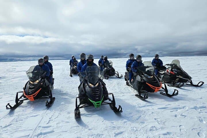 Langjökull Glacier Snowmobile Safari from Húsafell
