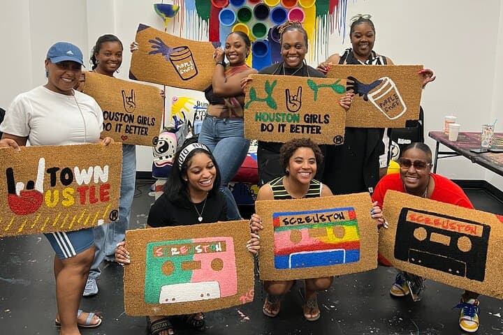 Doormat Paint Party Houston: Private Group DIY Workshop
