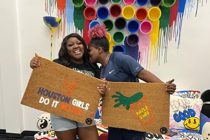 Doormat Paint Party Houston: Private Group DIY Workshop photo 3