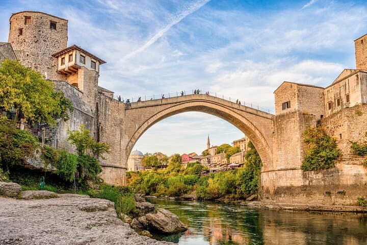 Day Trip to Mostar & Kravice Waterfalls from Split: Stari Most, Blagaj & Waterfall Views