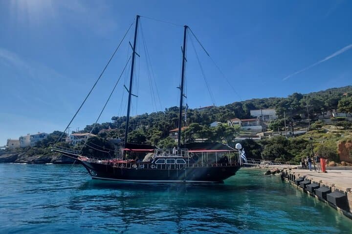 Sail the Saronic: 3-Island Day Cruise to Agistri, Moni (Metopi) & Aegina with Unlimited Food and Wine
