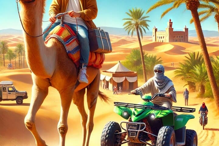 Agafay Desert Quad-Bike, Camel Ride & Sunset Dinner Experience photo 2