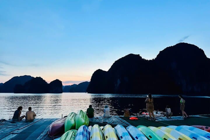 Sunset Kayak & Bioluminescent Night Paddle in Lan Ha Bay, Cat Ba photo 5