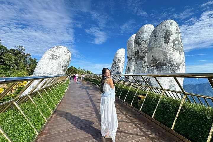 From Golden Bridge to Co Co River: Ba Na Hills Cable Car and Traditional Boat Ride photo 1