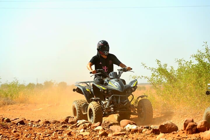 Agafay Desert Sunset Quad Ride, Dinner & Fire Show — Marrakech Evening Adventure