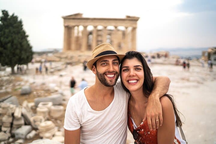 Private Athens Photoshoot in Anafiotika with Acropolis Views