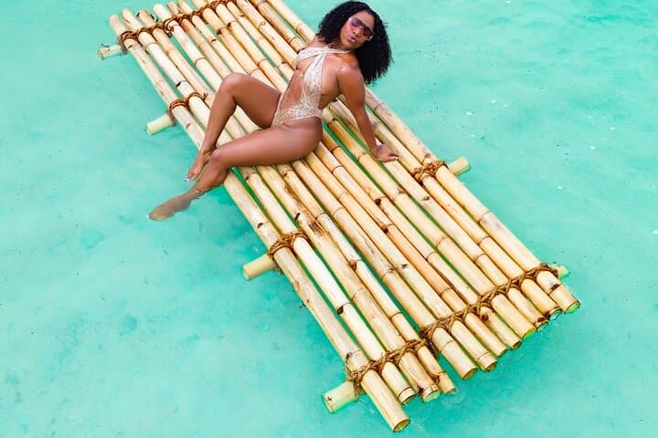 Bamboo Raft Drone Photoshoot on Barbados South Coast photo 3