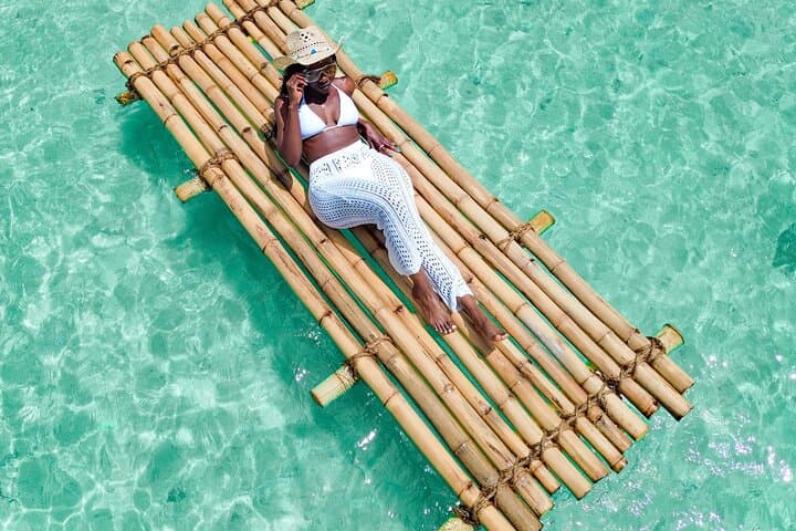 Bamboo Raft Drone Photoshoot on Barbados South Coast photo 5