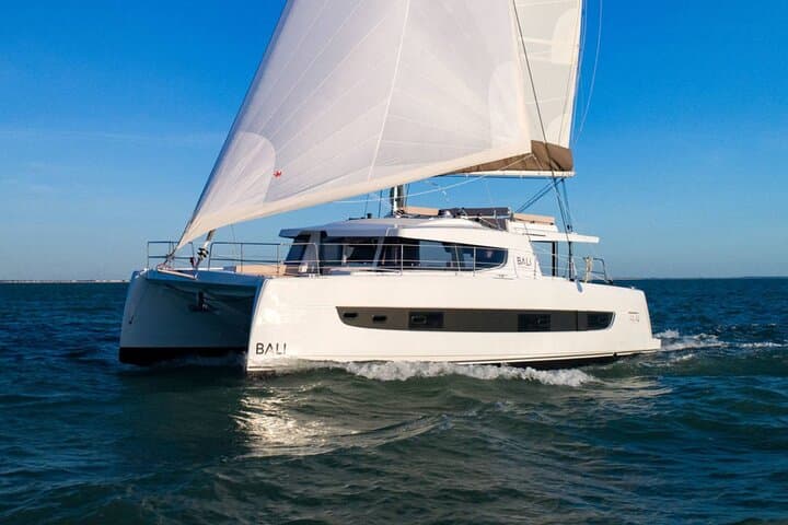 Santorini 5-Hour Semi-Private Catamaran Tour with BBQ Lunch & Hot Springs photo 1